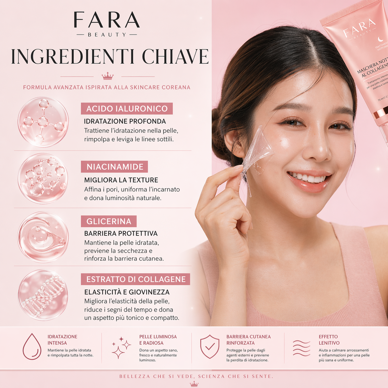 FARA™ - Maschera di cristallo al collagene e curcuma